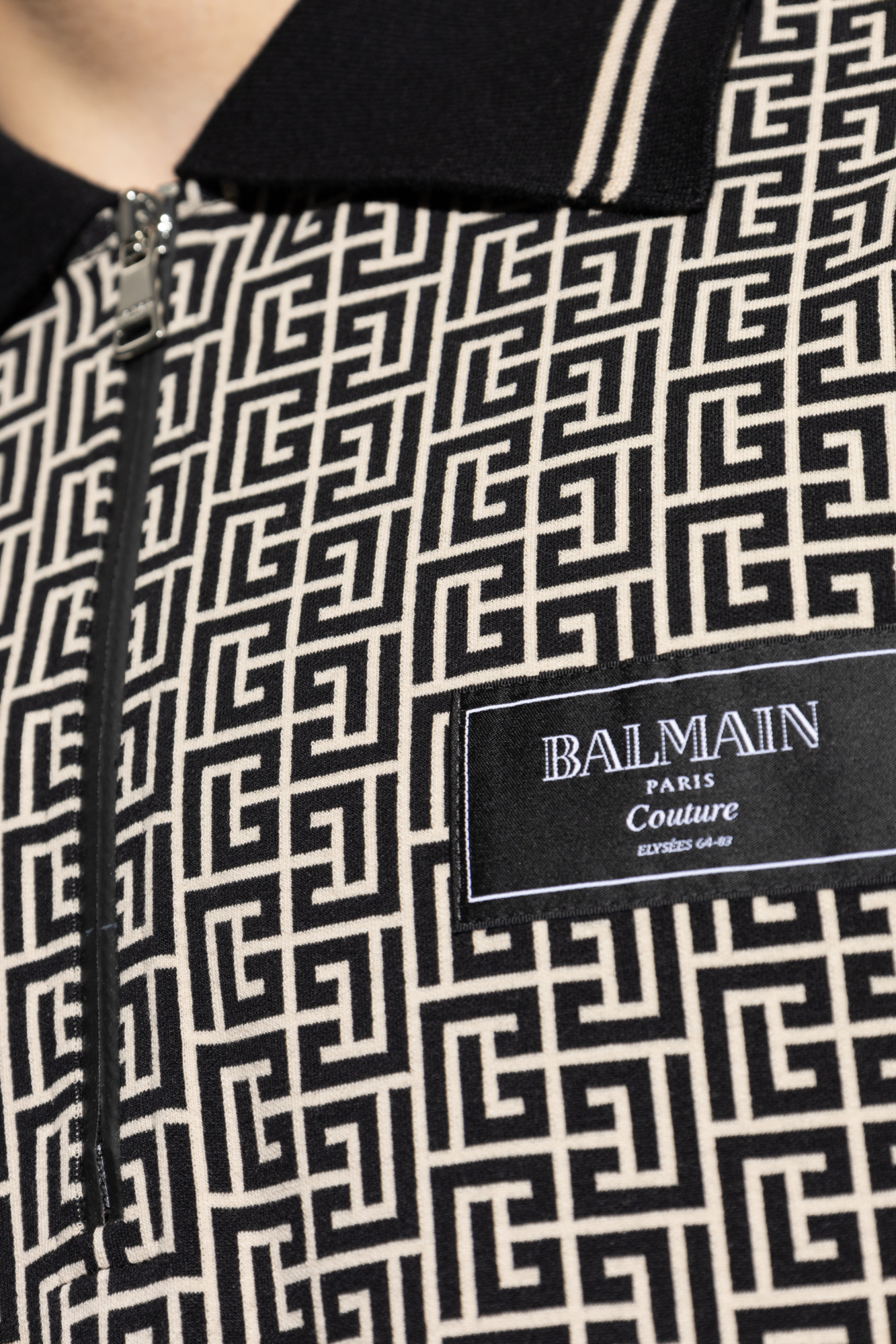Tシャツ・カットソー BALMAIN SS25 POLO SHIRT WITH MONOGRAM (EH1GC027BC90 GFE) BALMAIN SS25 POLO SHIRT WITH MONOGRAM (EH1GC027BC90 GFE